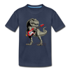 Guitar Dinosaur Kids T-Shirt - navy