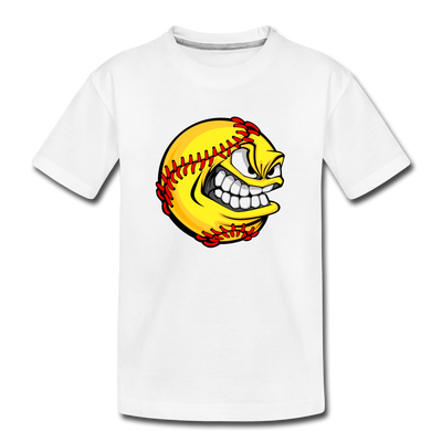 Baseball Face Kids T-Shirt - white