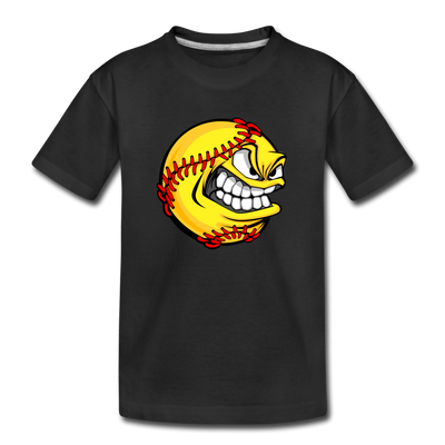 Baseball Face Kids T-Shirt - black