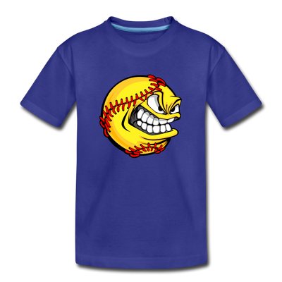 Baseball Face Kids T-Shirt - royal blue