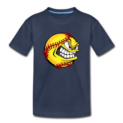 Baseball Face Kids T-Shirt - navy