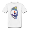 Punk Rockstar Skull Kids T-Shirt - white