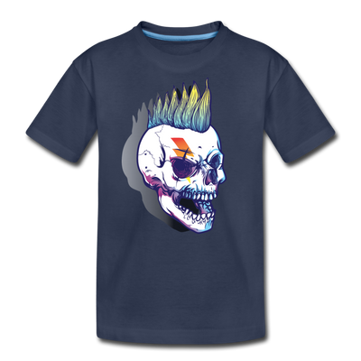 Punk Rockstar Skull Kids T-Shirt - navy