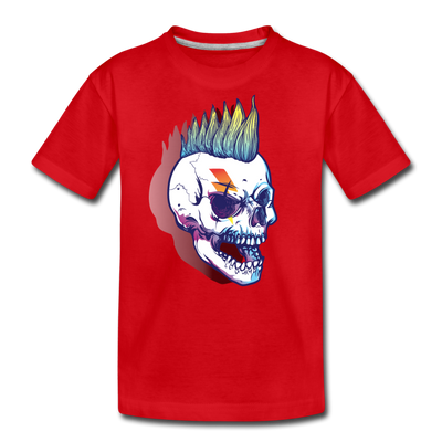 Punk Rockstar Skull Kids T-Shirt - red