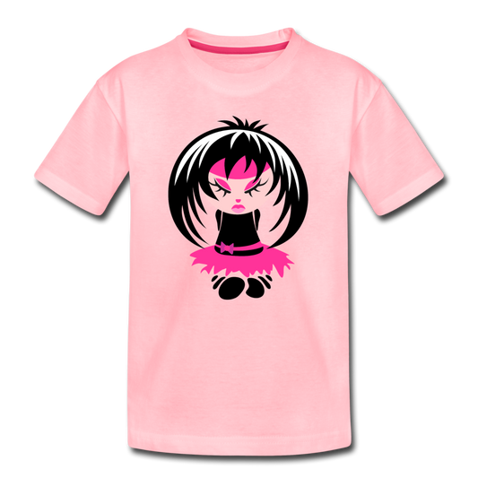 Cartoon Girl Kids T-Shirt - pink
