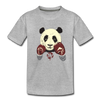 Boxing Panda Kids T-Shirt - heather gray