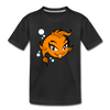 Girl Fish Cartoon Kids T-Shirt - black