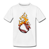 Fire Baseball Kids T-Shirt - white