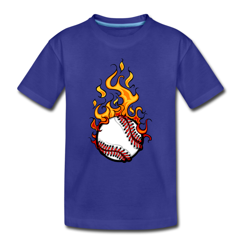 Fire Baseball Kids T-Shirt - royal blue