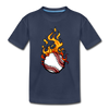 Fire Baseball Kids T-Shirt - navy