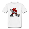 Hockey Player Cartoon Kids T-Shirt - white