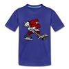 Hockey Player Cartoon Kids T-Shirt - royal blue