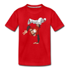 Handstand Monkey Cartoon Kids T-Shirt - red