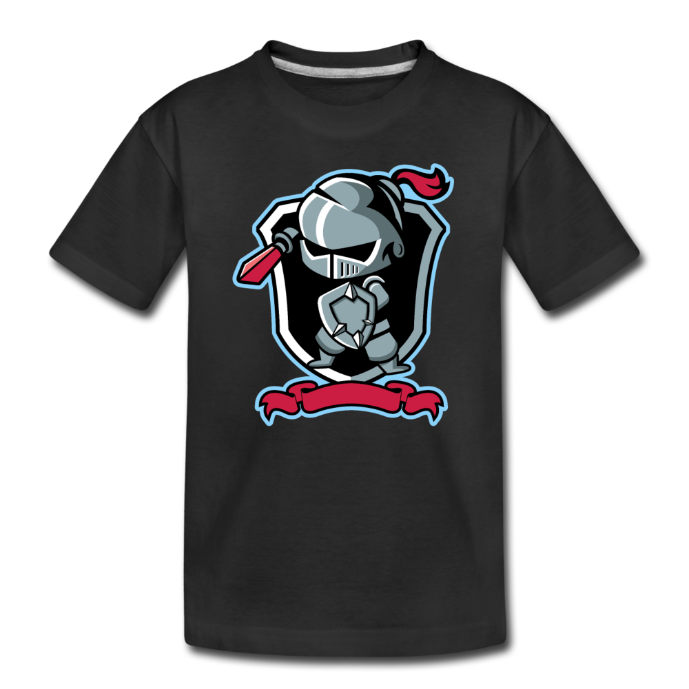 Knight cartoon Kids T-Shirt - black