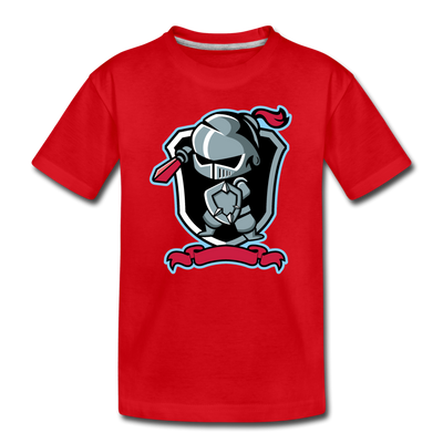 Knight cartoon Kids T-Shirt - red