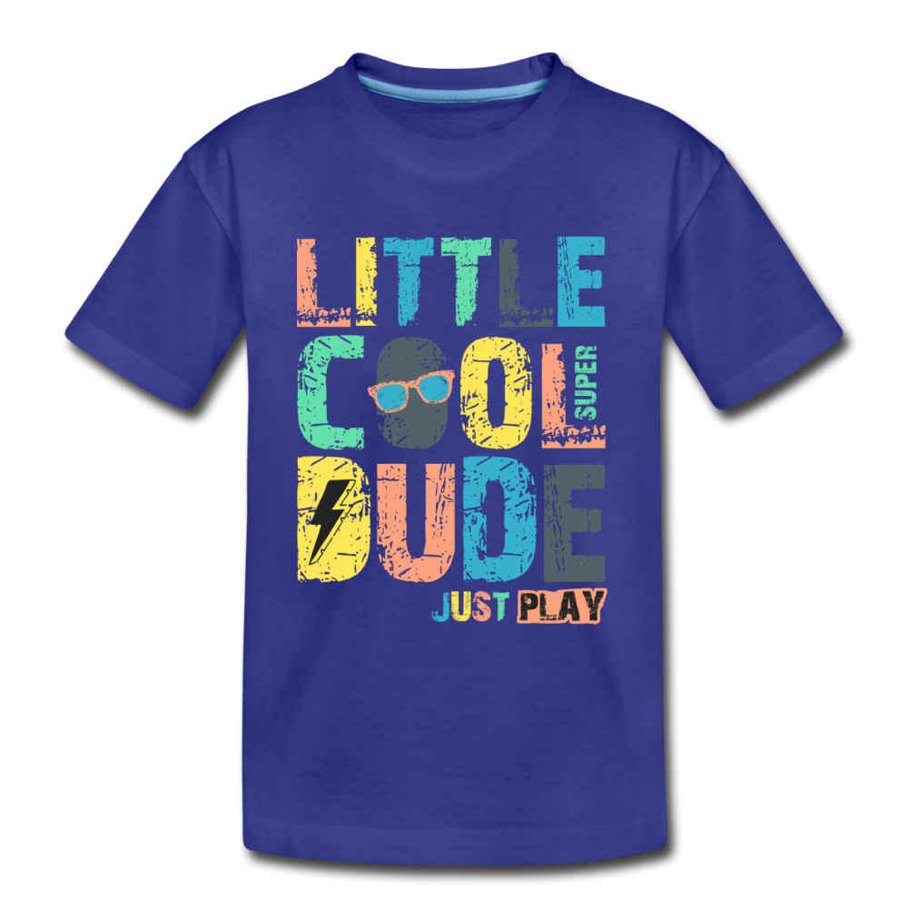Little Cool Dude Kids T-Shirt - royal blue