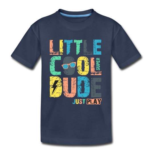 Little Cool Dude Kids T-Shirt - navy