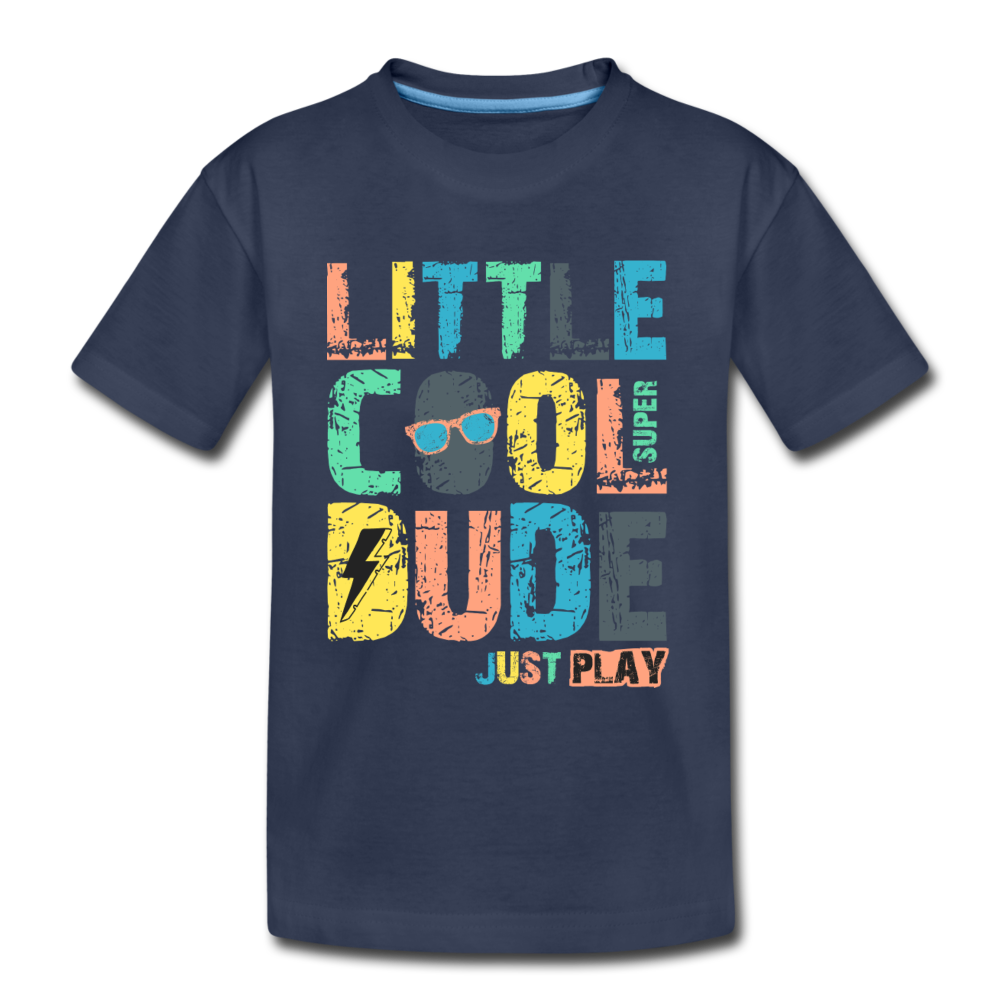 Little Cool Dude Kids T-Shirt - navy
