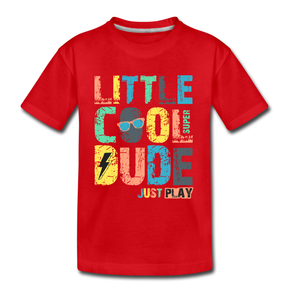 Little Cool Dude Kids T-Shirt - red