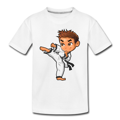 Karate Cartoon Kids T-Shirt - white