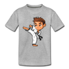 Karate Cartoon Kids T-Shirt - heather gray