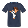 Karate Cartoon Kids T-Shirt - navy