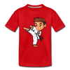 Karate Cartoon Kids T-Shirt - red