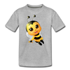 Bumble Bee Cartoon Kids T-Shirt - heather gray