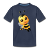 Bumble Bee Cartoon Kids T-Shirt - navy