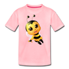 Bumble Bee Cartoon Kids T-Shirt - pink