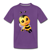 Bumble Bee Cartoon Kids T-Shirt - purple
