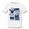 Awesome Basketball Dog Kids T-Shirt - white