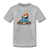 Go-Kart Cartoon Kids T-Shirt - heather gray