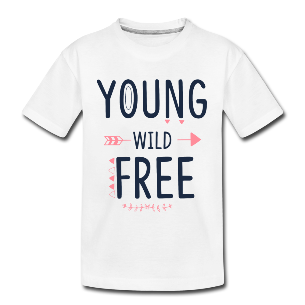 Young Wild & Free Kids T-Shirt - white