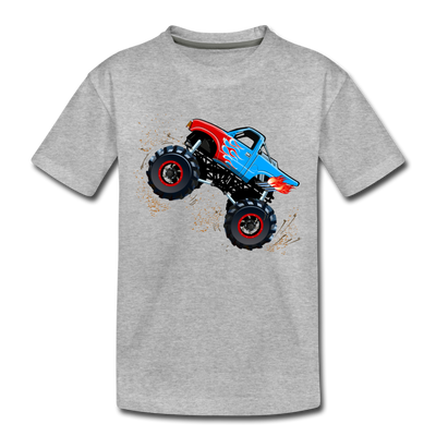 Monster Truck Kids T-Shirt - heather gray