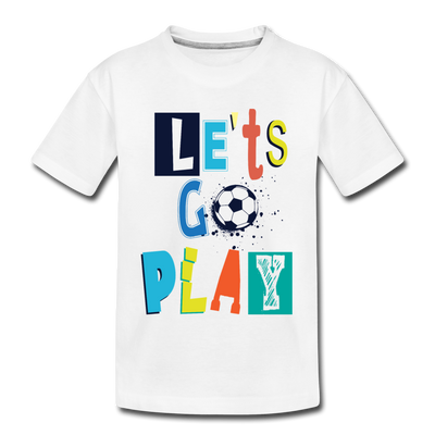 Let's Go Play Kids T-Shirt - white