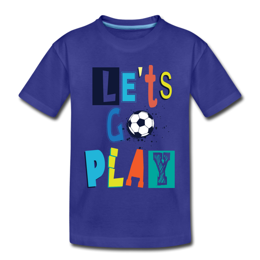 Let's Go Play Kids T-Shirt - royal blue