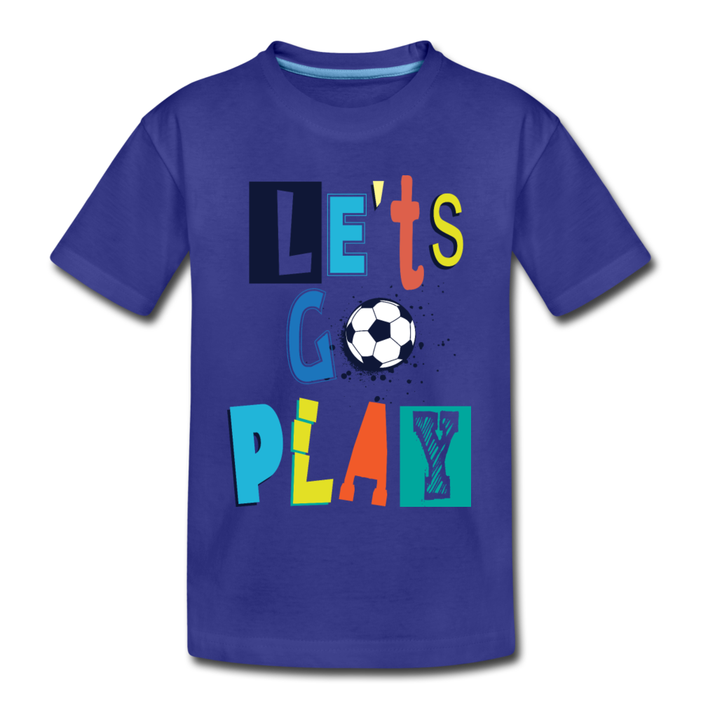 Let's Go Play Kids T-Shirt - royal blue