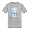 Puppy Rose Kids T-Shirt - heather gray