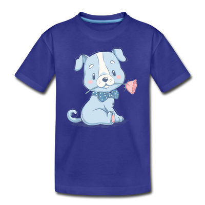 Puppy Rose Kids T-Shirt - royal blue