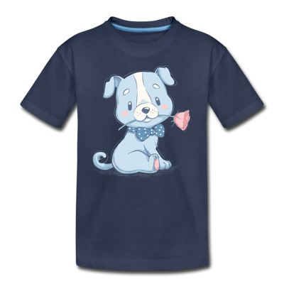 Puppy Rose Kids T-Shirt - navy