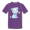 Puppy Rose Kids T-Shirt - purple