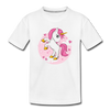 Unicorn Cartoon Kids T-Shirt - white