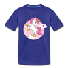 Unicorn Cartoon Kids T-Shirt - royal blue