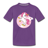 Unicorn Cartoon Kids T-Shirt - purple