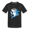 Cool Shark Cartoon Kids T-Shirt - black