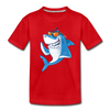Cool Shark Cartoon Kids T-Shirt - red