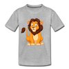 Lion Cartoon Kids T-Shirt - heather gray