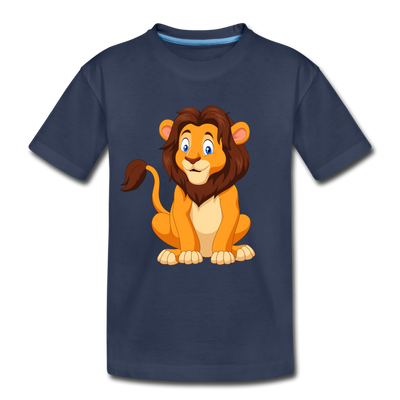 Lion Cartoon Kids T-Shirt - navy