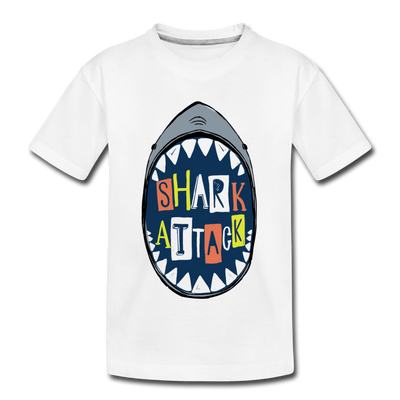 Shark Attack Kids T-Shirt - white